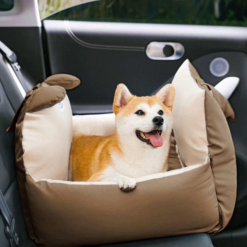 <tc>Cama de seguridad para coche para mascotas con orejas de oso Cama para asiento de coche para perros</tc>