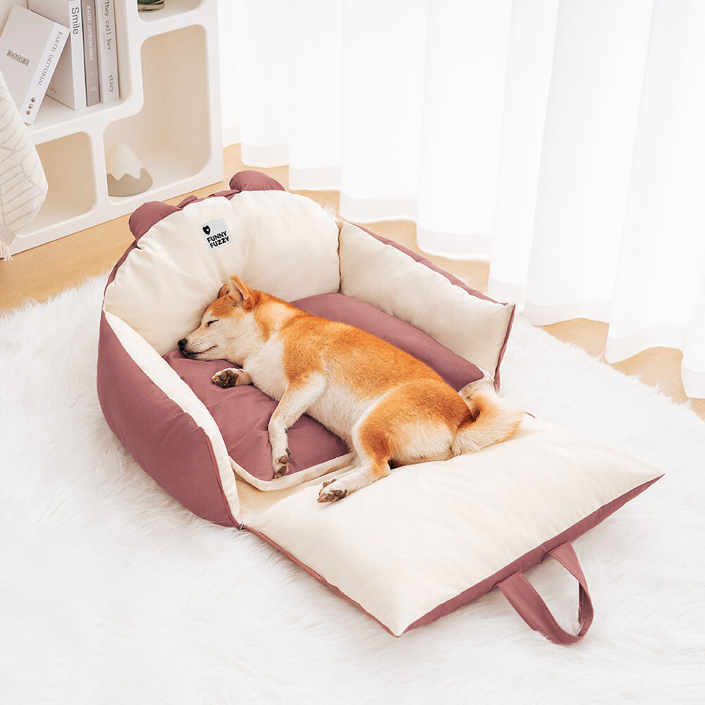 <tc>Cama de seguridad para coche para mascotas con orejas de oso Cama para asiento de coche para perros</tc>