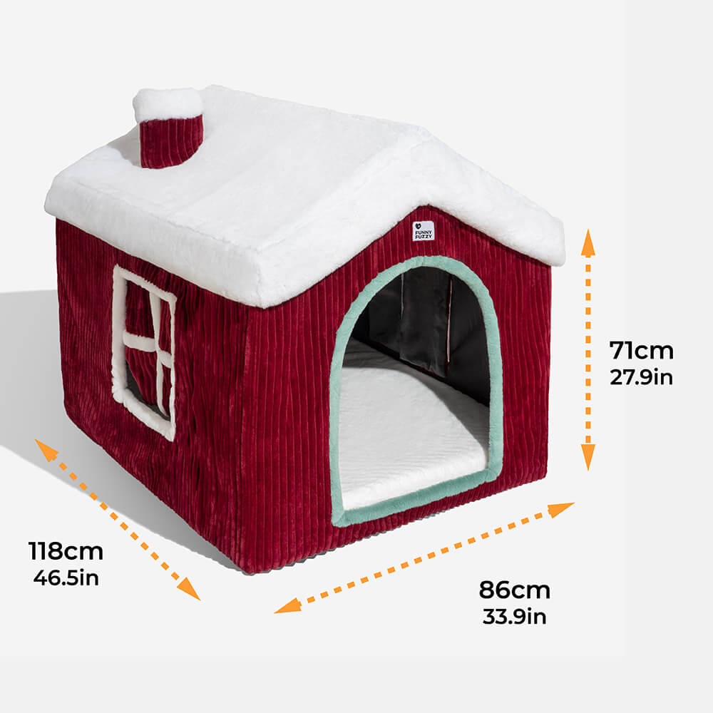 Maison de neige de Noël Chaleur confortable Grande niche pour chien