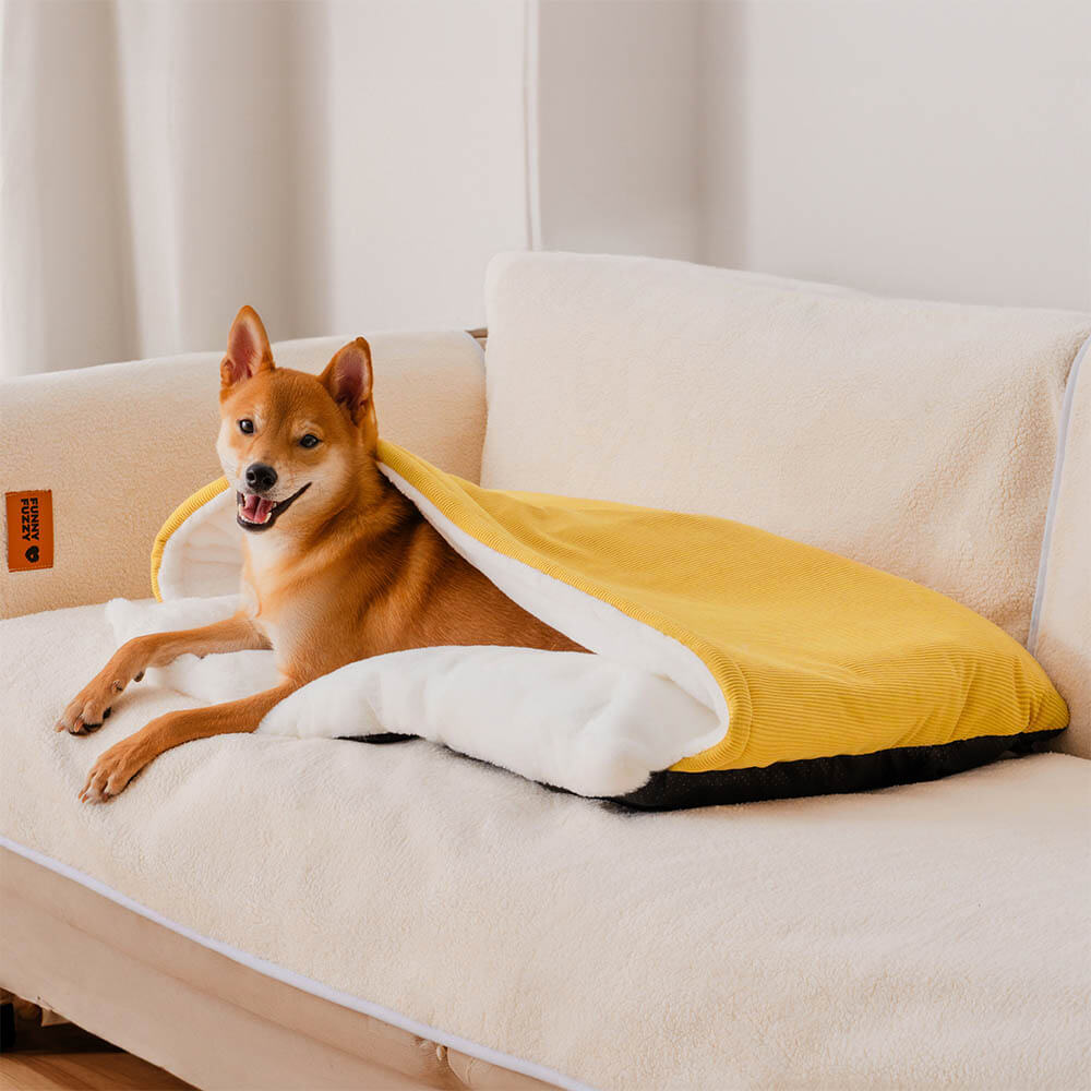 Cama para perros con saco de dormir para cachorros, extremadamente suave y difusa