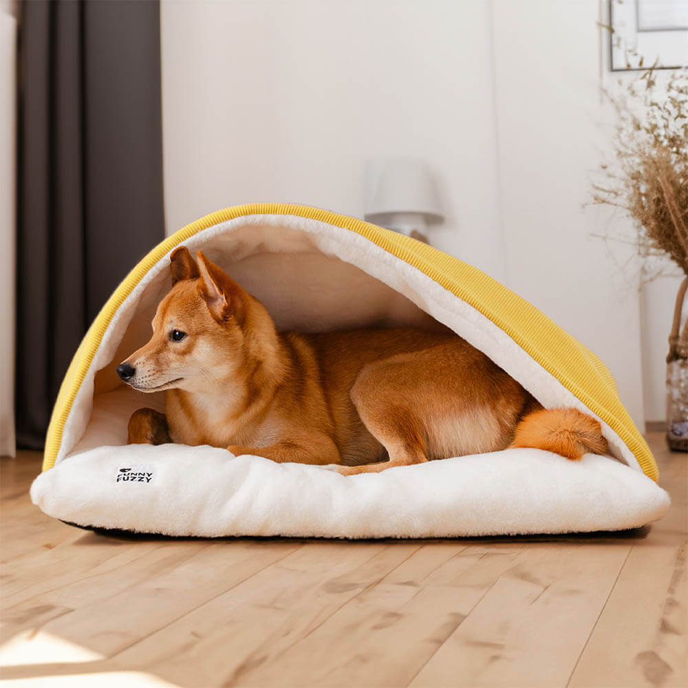 Cama para perros con saco de dormir para cachorros, extremadamente suave y difusa