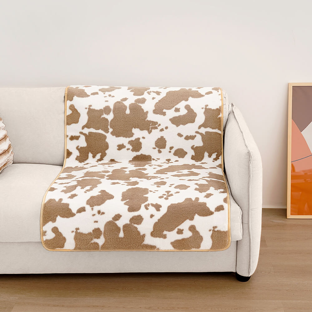 Tapis confortable pour animaux de compagnie à motif de vache à la mode