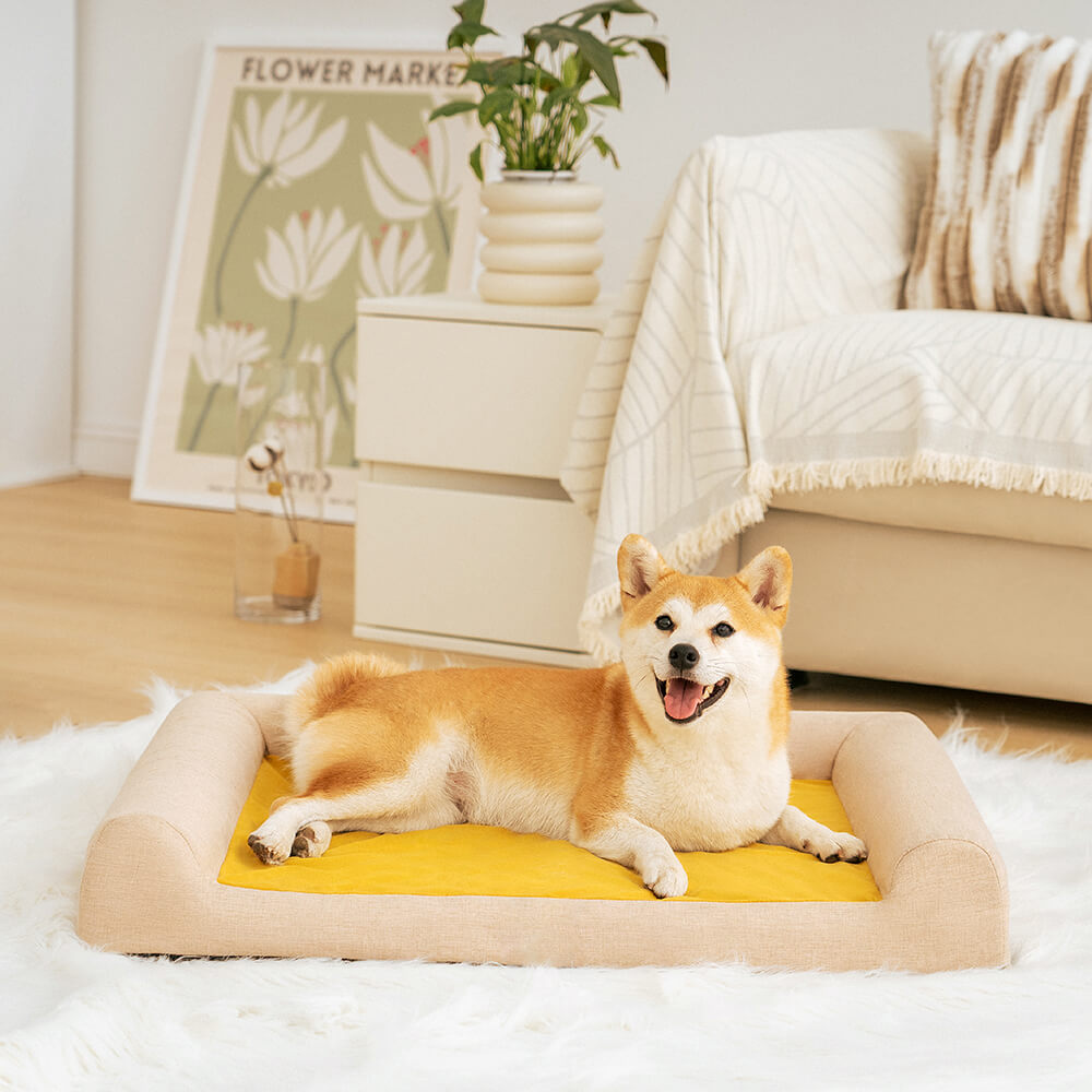 Cama ortopédica cómoda para perros con soporte completo