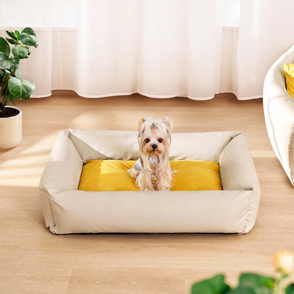 Cama acogedora impermeable para perros Leathaire