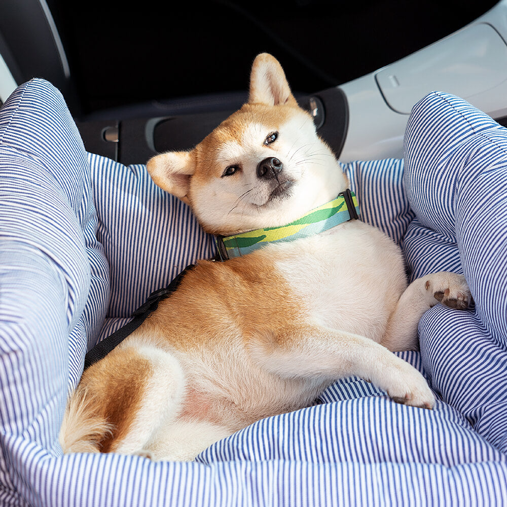 Cama portátil para asiento de coche para perros grandes con refuerzo para mascotas para excursiones de ocio