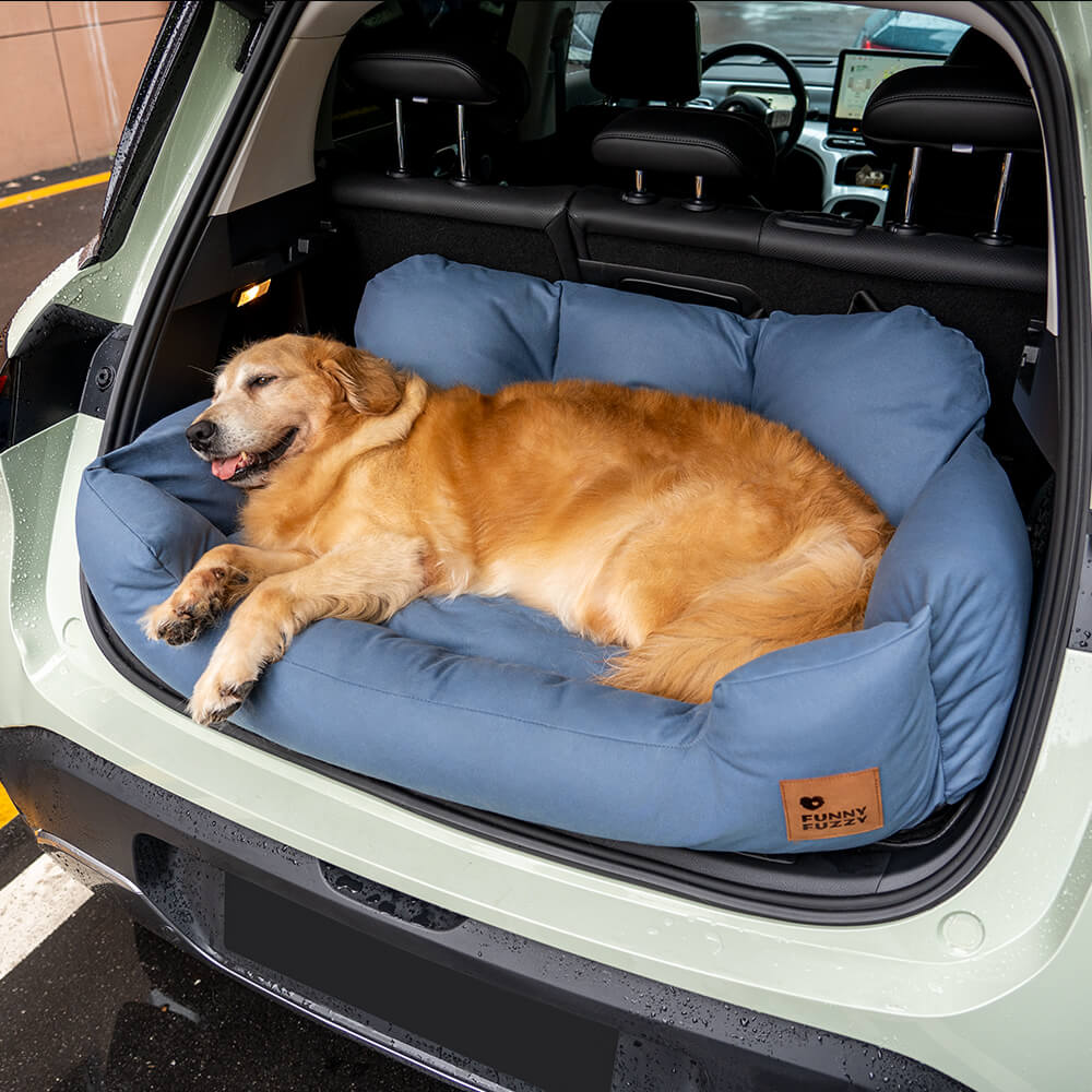 <tc>Asiento de coche para perros, asiento trasero protector para viaje - mediano y grande</tc>