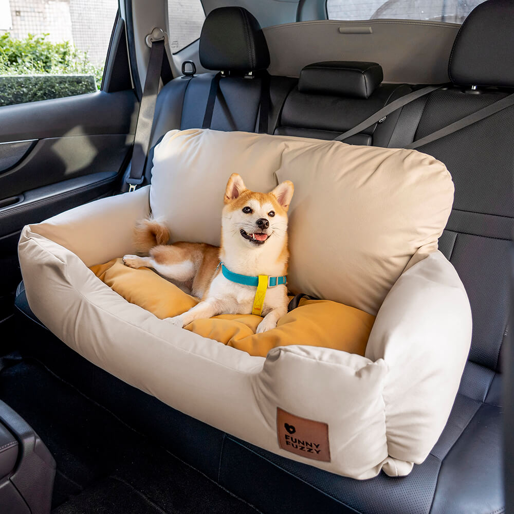 <tc>Asiento de coche para perros, asiento trasero protector para viaje - mediano y grande</tc>