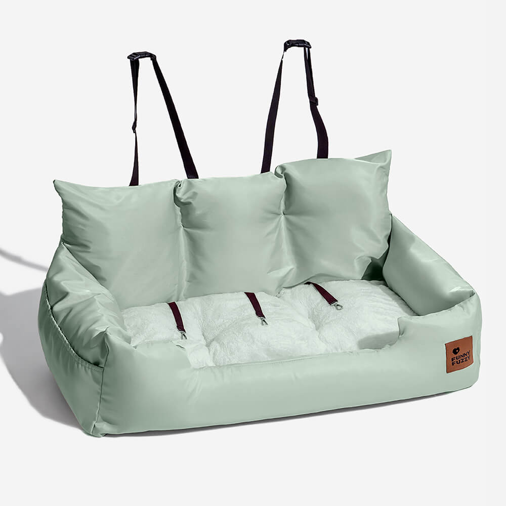 Cama para asiento trasero de coche para perros mediano y grande impermeable de seguridad con refuerzo de viaje