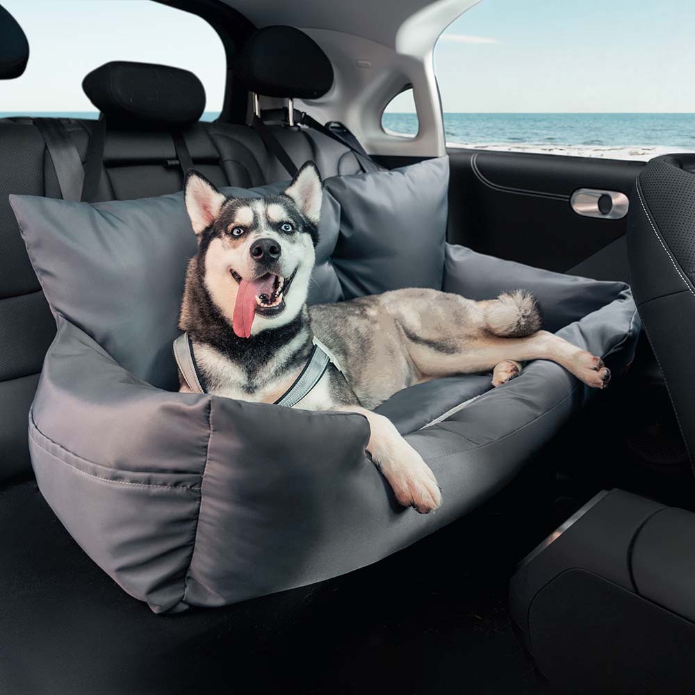 Cama para asiento trasero de coche para perros mediano y grande impermeable de seguridad con refuerzo de viaje