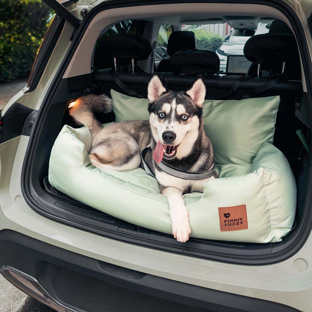 <tc>Asiento de coche para perros, asiento trasero protector para viaje - mediano y grande</tc>