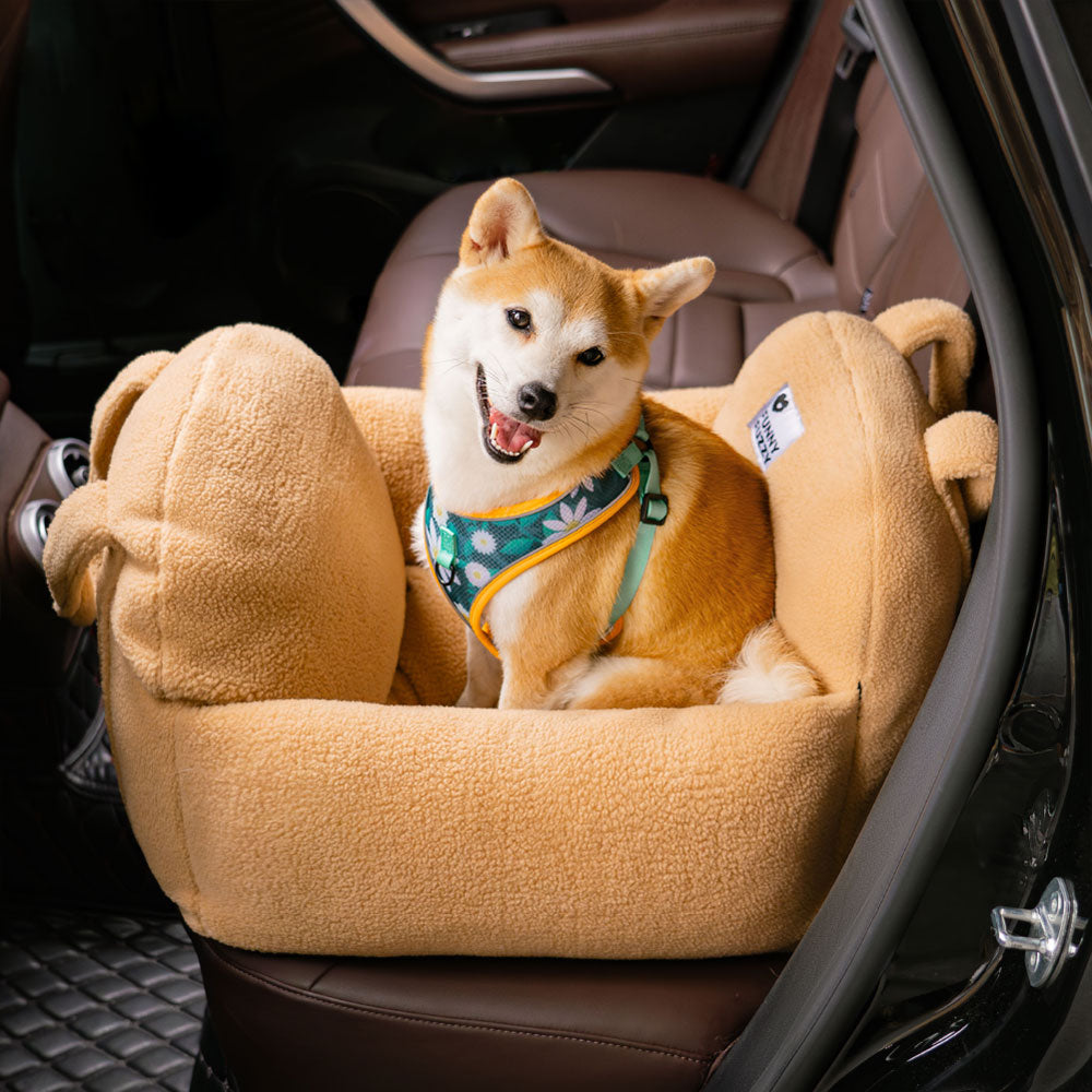 Lit de siège de voiture pour chien, protecteur de voyage, confortable et épais, en fausse laine d'agneau