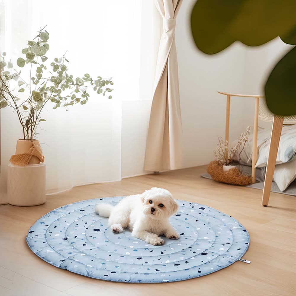 Manta Para Perros Alfombra humana con estampado de terrazo de elementos geométricos