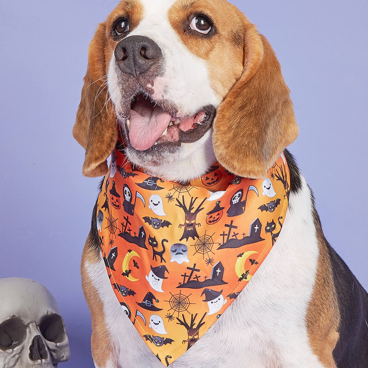 Halloween-Kürbis-Geist-Dreiecks-Lätzchen, Hunde-Bandanas