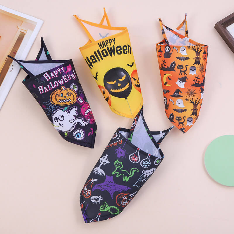 Halloween-Kürbis-Geist-Dreiecks-Lätzchen, Hunde-Bandanas