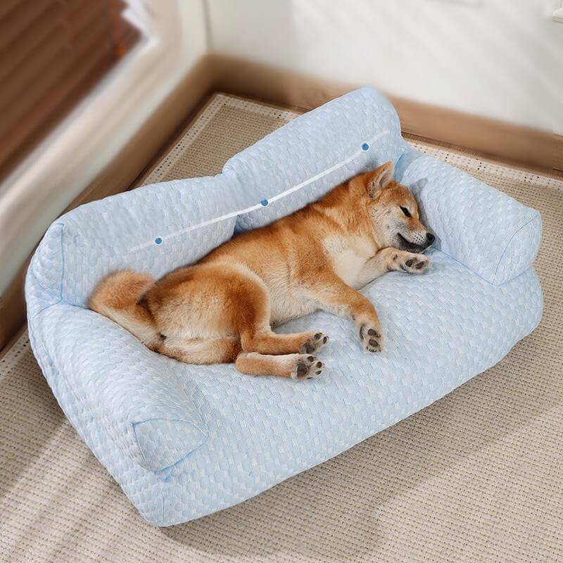 Cama para mascotas refrescante de seda de hielo, sofá cama lavable y transpirable para perros