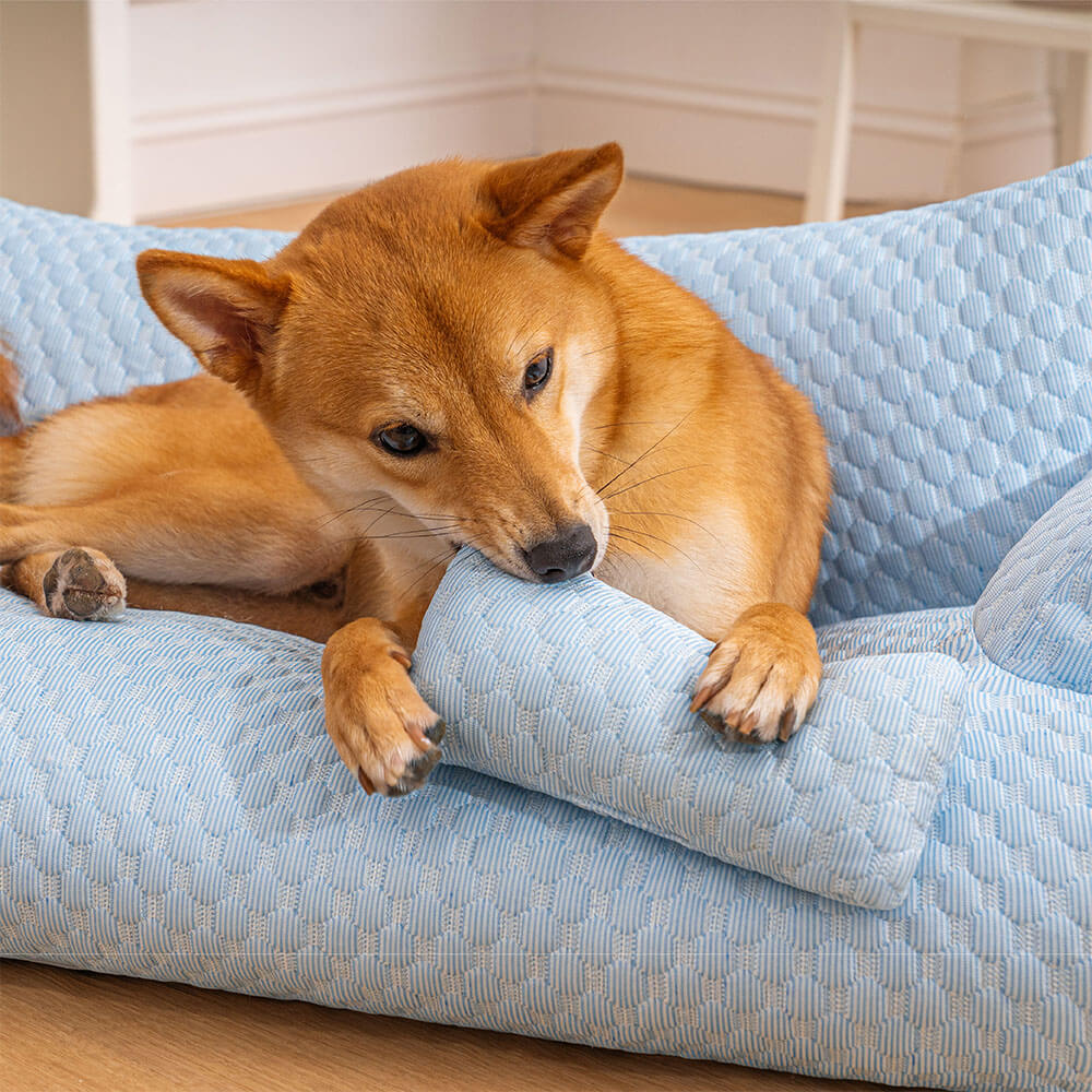 Cama para mascotas refrescante de seda de hielo, sofá cama lavable y transpirable para perros