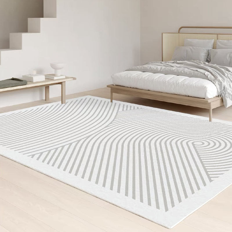 Tapis de salon aux lignes géométriques modernes, imperméable, pour animaux de compagnie