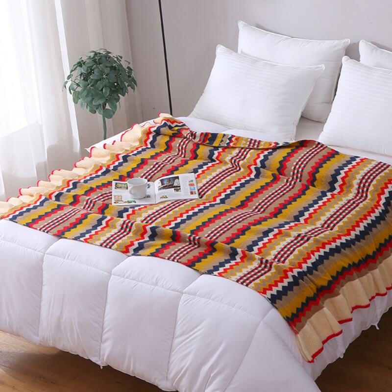 Modern Nordic Knit Blanket Multi-Functional Home Throw