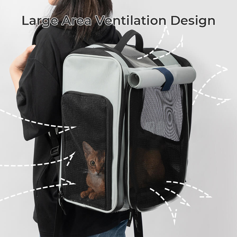 Multi-function Expandable Large Space Outdoor Pet Bag Cat Backpack