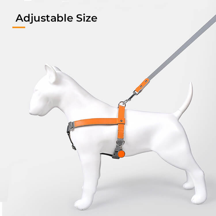 PU Leather Adjustable Breathable Dog Harness