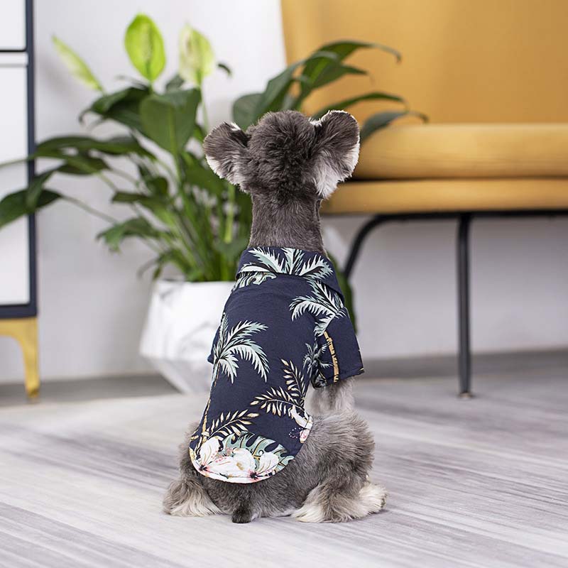 Chemise hawaïenne assortie pour vêtements de chien et de propriétaire