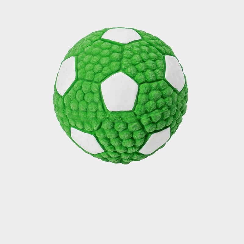 Juguete de pelota chirriante de látex para mascotas, juguete interactivo duradero para masticar perros