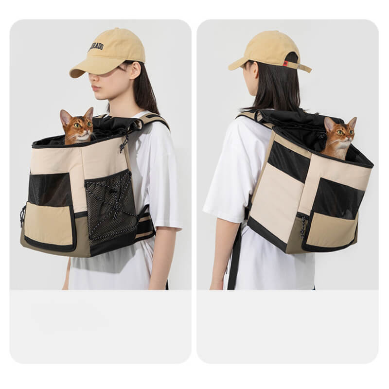 Bolsa de viaje portátil para mascotas al aire libre Mochila impermeable para gatos