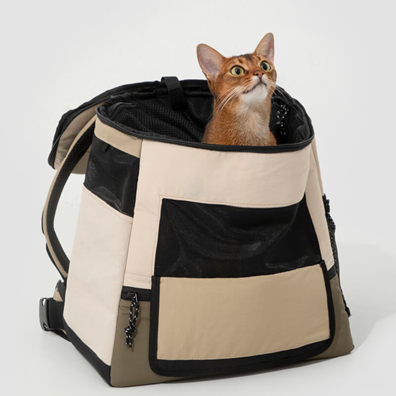 Bolsa de viaje portátil para mascotas al aire libre Mochila impermeable para gatos