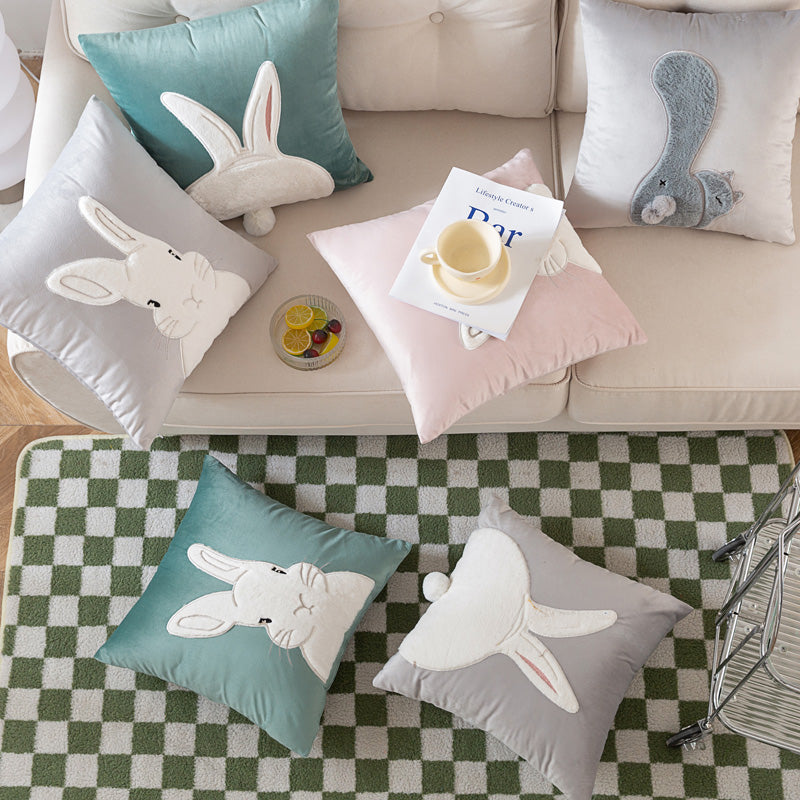 Rabbit Comfort Velvet Sofa Pillow