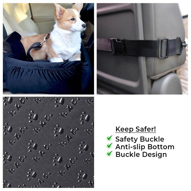 Cama de viaje para mascotas de seguridad extraíble Cama grande para asiento de coche para perros