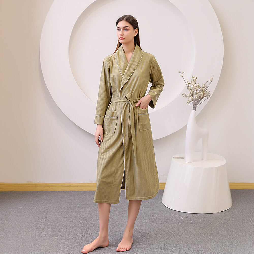 Satin Skin-Friendly Quick-Dry Long Couple's Bath Robe