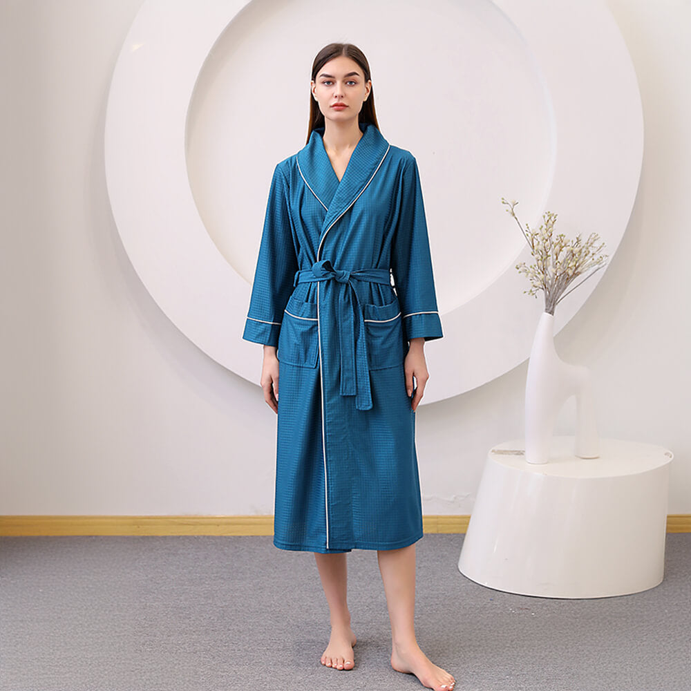 Satin Skin-Friendly Quick-Dry Long Couple's Bath Robe