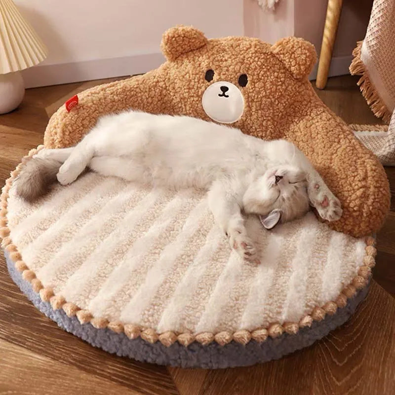 Sleeping Guardian Bear Pet Cushion Cuddle Bed