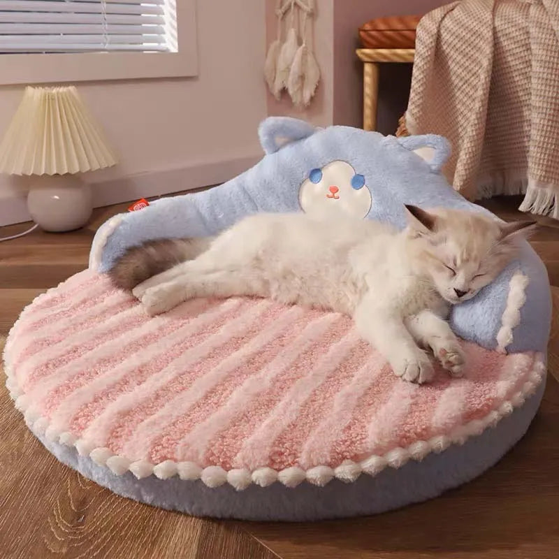 Lit câlin pour coussin pour animaux de compagnie, ours gardien endormi