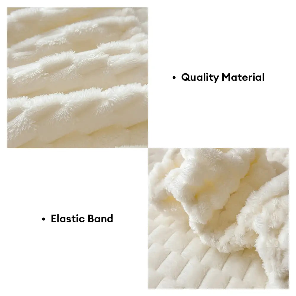 Spannbettlaken-Matratzenbezug im Barock-Stil mit Prägung aus warmem Milchsamt