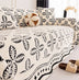 Thickened Jacquard Velvet Leaf Pattern Sofa Decoration Multi-Purpose Blanket Couch Cover