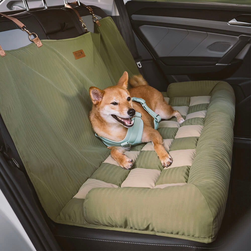 Traversin de voyage siège arrière de sécurité pour grand chien, siège de voiture, salon en échiquier