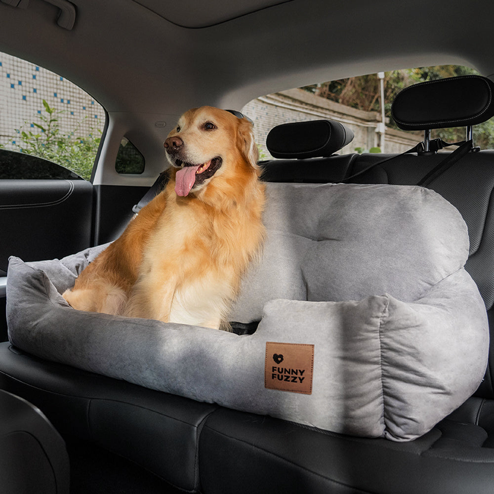 <tc>Asiento de coche para perros, asiento trasero protector para viaje - mediano y grande</tc>