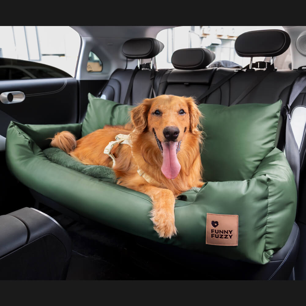 <tc>Asiento de coche para perros, asiento trasero protector para viaje - mediano y grande</tc>