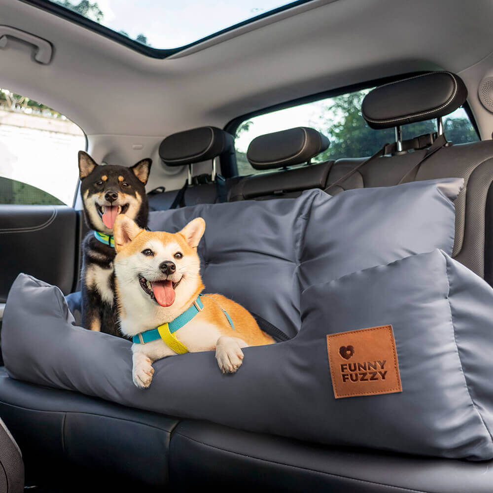 Travel Bolster Safety Waterproof Medium Large Dog Car Back Seat Bed