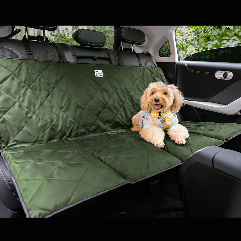 Cama plegable portátil e impermeable para asiento trasero de coche para perros de viaje