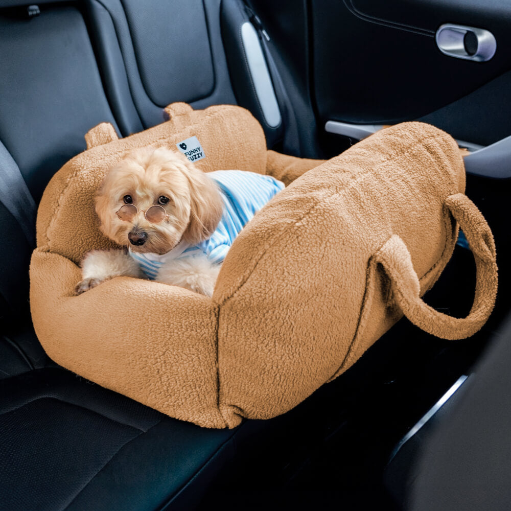 Lit de siège de voiture pour chien, protecteur de voyage, confortable et épais, en fausse laine d'agneau