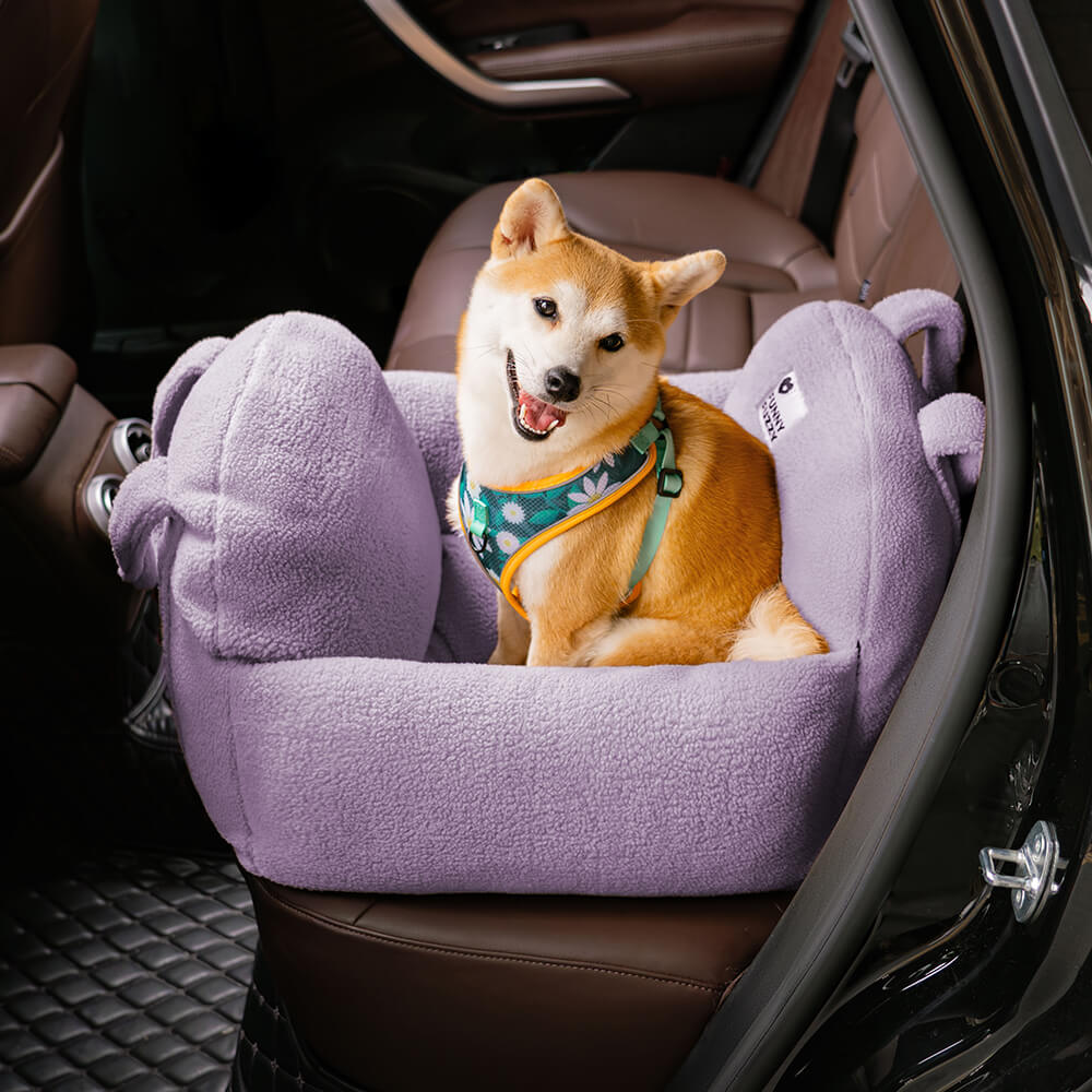 Lit de siège de voiture pour chien, protecteur de voyage, confortable et épais, en fausse laine d'agneau