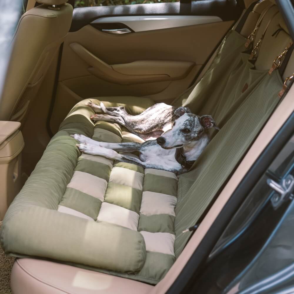 Travel Bolster Safety Back Seat Large Dog Car Seat Bed - Chessboard Lounge