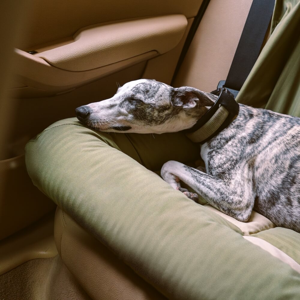 Cojín de viaje Asiento trasero de seguridad Cama grande para asiento de automóvil para perros - Salón de tablero de ajedrez