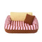Trendy Striped Cozy Orthopedic Dog Sofa Bed - Snug Couch