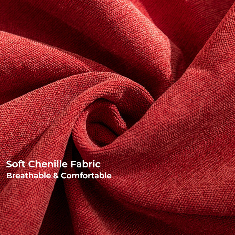 Bequemer Chenille-Sofa-Schutzbezug in Zinnoberrot