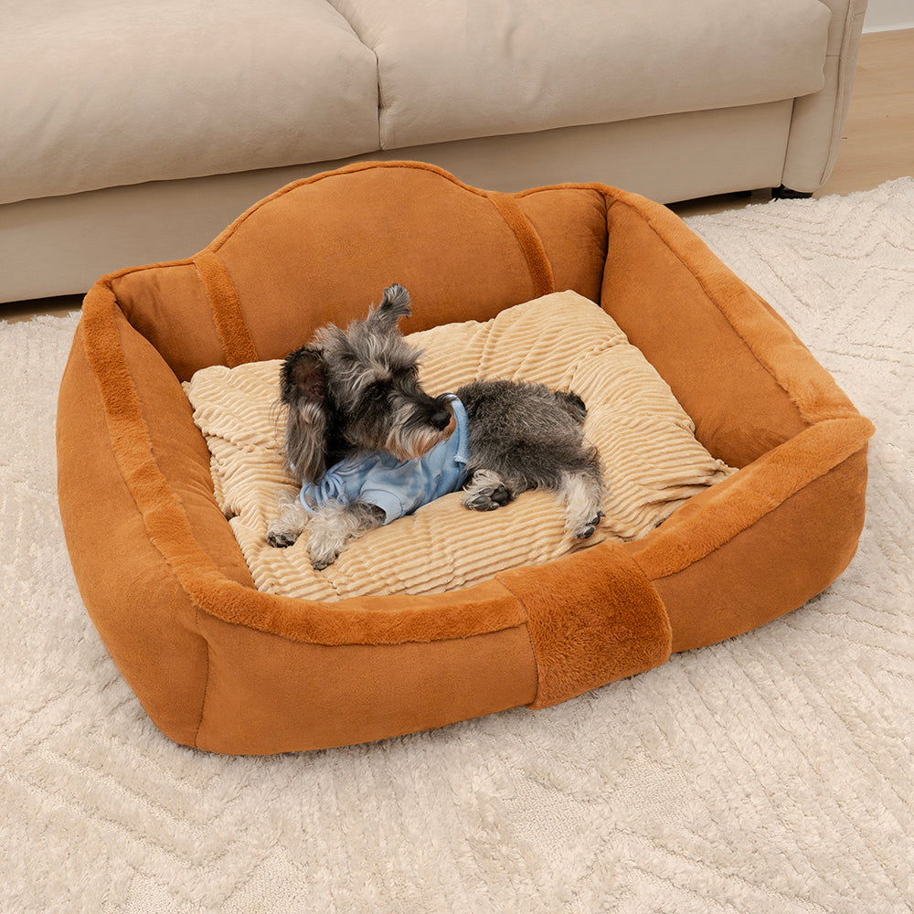 <tc>Sofá cama vintage grande y acogedor para perros</tc>