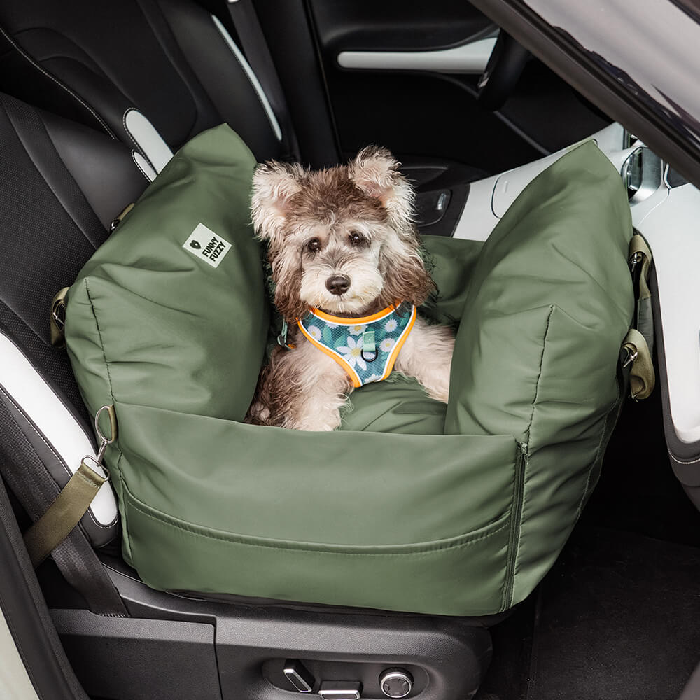 Lit de siège d'auto pour chien en cuir complet - Fort