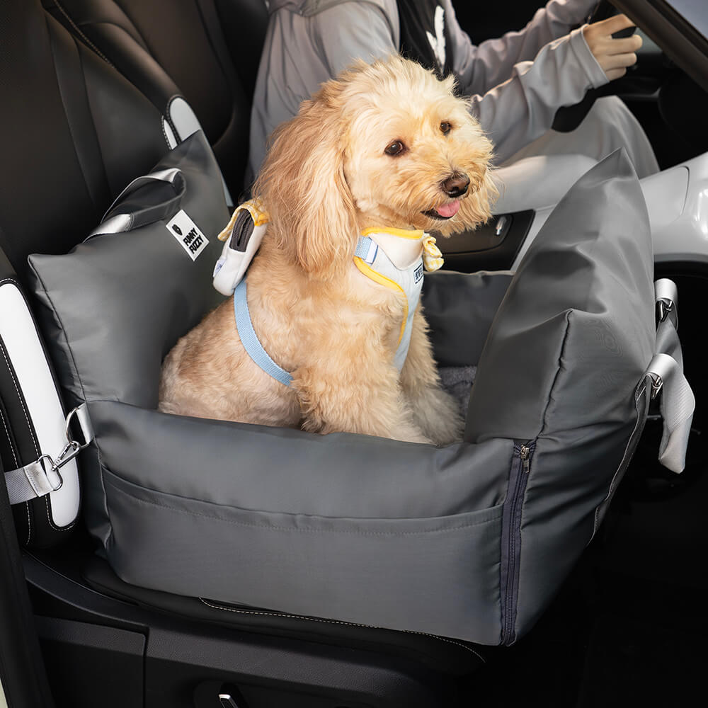 Cama con asiento de coche para mascotas para perros de cuero completo - Fort